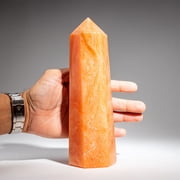 Genuine Polished Orange Selenite Point from Morocco (2.5 lbs)