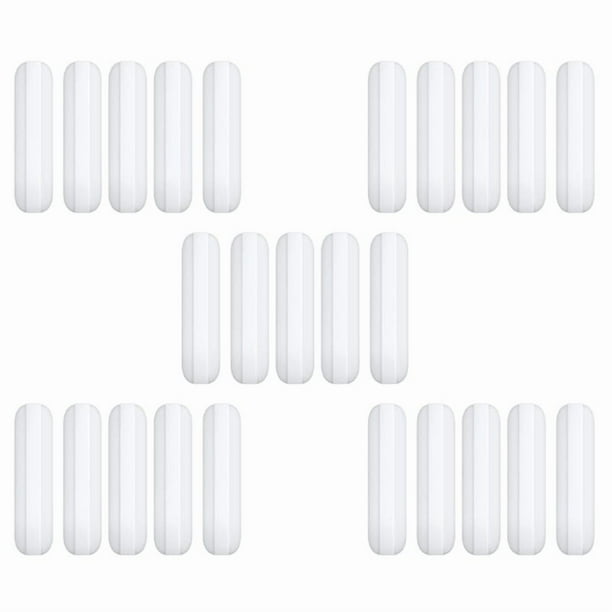 25 Piezas 25 mm (1 Pulgada) PTFE Mezclador Agitador Magnético Barra de Agitación, Color Blanco, Barra de Laboratorio, Barra de Placa de Agitación, Barras de Agitación de 7 mm 25 mm