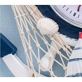 thumbnail image 1 of Campana de ancla de estilo mediterráneo, tema marino de playa, velero, timón, volante, adornos decorativos para colgar en la pared, 1 Uds.-blanco, 1 of 2