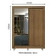 thumbnail image 3 of Ropero Closet Madesa Dallas 2 Puertas 1 Espejo y Pies MM 02, 3 of 5