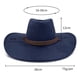 thumbnail image 2 of Sombreros de moda para hombres y mujeres, con cordón decorativo, de gamuza, sombrero de vaquero occidental, sombrero para mujer., 2 of 2
