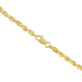 thumbnail image 4 of 14K Yellow Gold Diamond Cut Rope Chain Necklace for Men and Women â€“ Measures 3mm Thickness x 28 Inches Length, 4 of 7