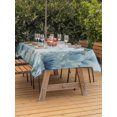 thumbnail image 3 of Outdoor Tablecloth with Umbrella Hole for Patio/Picnic/Party/Camping, Coastal Turtle Waterproof Table Cloth Rectangle Table Cover Washable, Nautical Eucalyptus Leaves Coral Seaweed (60"x 84"), 3 of 8