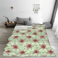 thumbnail image 5 of Honeii Lilies Flowers Print Fleece Blanket - Throw Blanket for Bed, Sofa, Couch, Camping, and Travel , Microplush Ultra Soft Warm Blanket-80"x60", 5 of 7