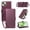 Purple, variant on For iPhone 16 RFID Blocking Wallet Case, Magnetic Flip Cover Card Holder & Bills Slot, Soft PU Leather With Detachable Shoulder Strap And Wrist Strap,Black,For iPhone 16