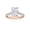 Rose Gold, variant on 1 Carat (ctw) Platinum Radiant,Round Cut LAB GROWN Diamond Vintage Engagement Ring (Color D-E Clarity VS1-VS2)