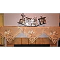 thumbnail image 3 of Doily Boutique Christmas Fireplace Mantel Scarf with a Reindeer and Cabin on Tan Burlap Fabric Handmade Size 84 x 27 inches, 3 of 5