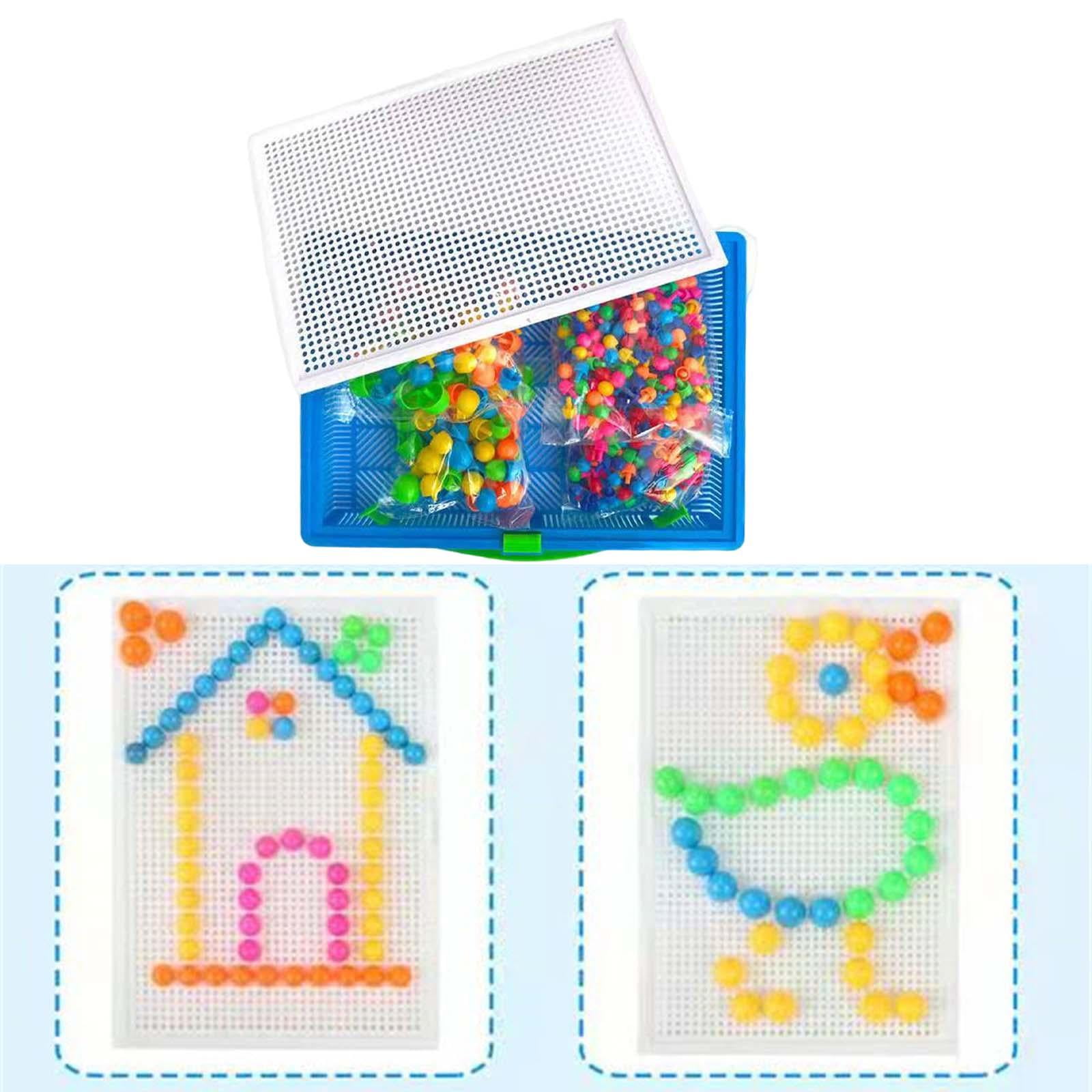 LeeQinersw mushroom puzzle brain teaser fine motor 592pcs Nail Beads