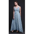 thumbnail image 3 of Bimba Floral Ladies Printed Resort Maxi DrawstringDressSpaghetti Strap Beach Wear-XXX-Large, 3 of 5