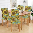 thumbnail image 5 of Sunflower Chair Covers Set of 4, Stretch Kitchen Chair Slipcovers Washable Removable Dining Chair Covers Protector for Dining Room, Hotel and Ceremony, 5 of 5