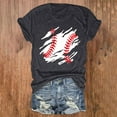 thumbnail image 2 of TODOZO Hot Sale!! Baseball Shirts Women Baseball Mom Tshirt Baseball Graphic Tee Game Day Gifts Funny Short Sleeve Tops Dark Grey Xl, 2 of 3