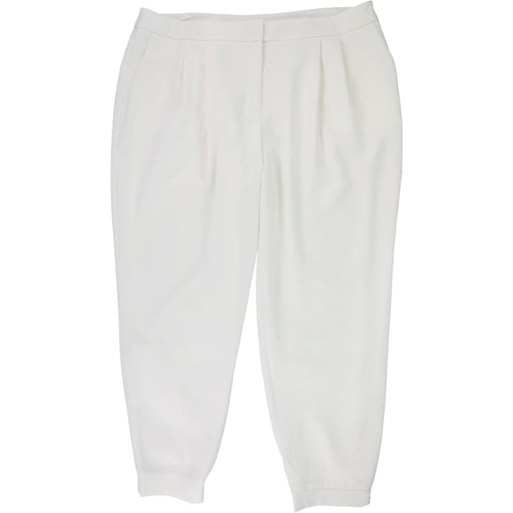 Alfani Womens Solid Casual Jogger Pants white 12x26