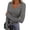 2-Dark Gray, variant on Women Oversized Tops New Women's V-Neck Long Sleeve Tops with Thumb Holes, Solid Color Slim-Fitted Basic Tee Shirts Casual Trendy Fall Blouse Style B-7 Black L