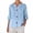 Light Blue, variant on Admvng Womens Top Split V Neck 3/4 Sleeve Pocket BlouseSolid Color Lightweight Casual Summer Shirt