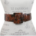 thumbnail image 2 of 2 1/2" Two Tone Faux Alligator High Waist Patent Square Leather Belt, 2 of 2