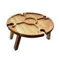 thumbnail image 2 of Leisure Table Wine Rack Racks Folding Wooden Portable 1pcs Fruit Tray 30x16CM Picnic-Table, 2 of 5