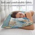 thumbnail image 5 of Teal Brown Beach Coastal Pillow Covers, Linen Long Throw Pillow Case, Summer Nautical Coral Shell Botanical Vintage Holiday Pillow Protector Decorative Cushion Cover for Living Room/Bedroom 20" x 30", 5 of 8