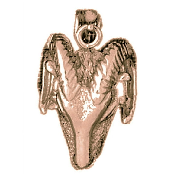 14K Rose Gold Ram Pendant - 22 mm