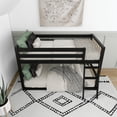 thumbnail image 6 of Max & Lily Solid Wood Scandinavian Twin over Twin Bunk Bed for Kids with Ladder, 6 of 11