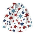 thumbnail image 6 of Bxsruta Blouse for Kids, Star Print Button Down Casual Shirt, Long Sleeve Collared Kids Outerwear, 6 of 6