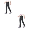 thumbnail image 2 of Qarigey Pantalones de senderismo para mujer, pantalones finos impermeables para acampar al aire libre de secado rápido, ropa deportiva Negro METRO 2piezas, 2 of 6