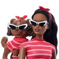 thumbnail image 3 of Barbie Twinning Looks Fashion Doll with Pet Dog, Matching Red Clothes & Accessories, Black Hair, 3 of 6