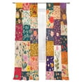 thumbnail image 7 of Spring Floral Sheer Curtains 108 Inch Length 2 Panels Set, Colorful Vintage Plaid Summer Botanical Voile Window Treatment Semi Sheer Long Curtains Drapes for Bedroom/Living Room/Kitchen 52"x108"x2, 7 of 7
