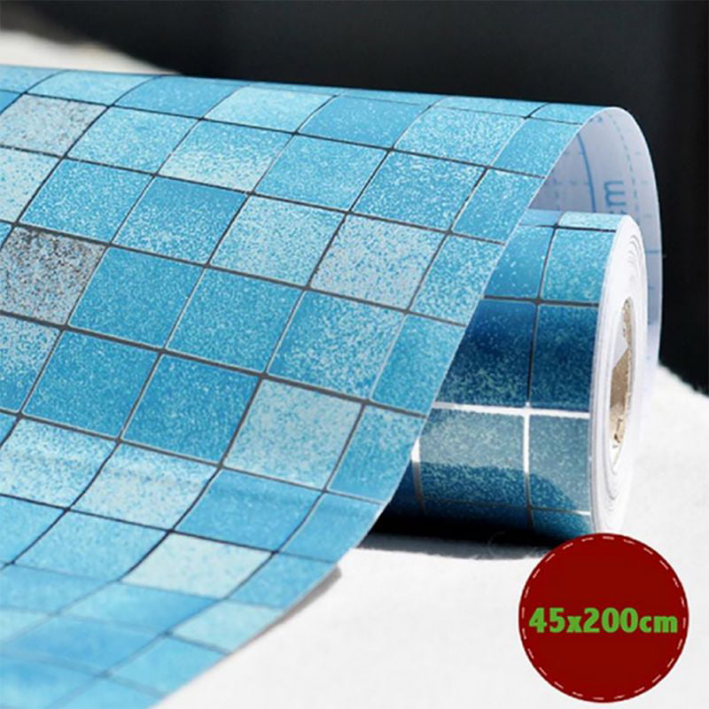 Mosaic Self Adhesive Wallpaper Tile Wall Stickers Kitchen Bathroom Aluminum Foil