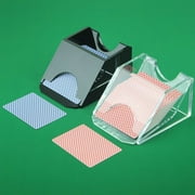 Aellinatey 1 Deck Acrylic Playing Card Dealing Shoe Playing Card Shuffler Pokers Dealer Equipment and Game Supplies Enduring