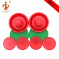 thumbnail image 3 of Eco-Friendly Air Hockey Table Accessories Set: 2 Red 96mm Pushers, 2 Felt Pads & 4 Red 64mm Pucks – Enhance Skill Development, Interactive Family Fun for All Ages with Unique Air Curve Ball Design,, 3 of 6