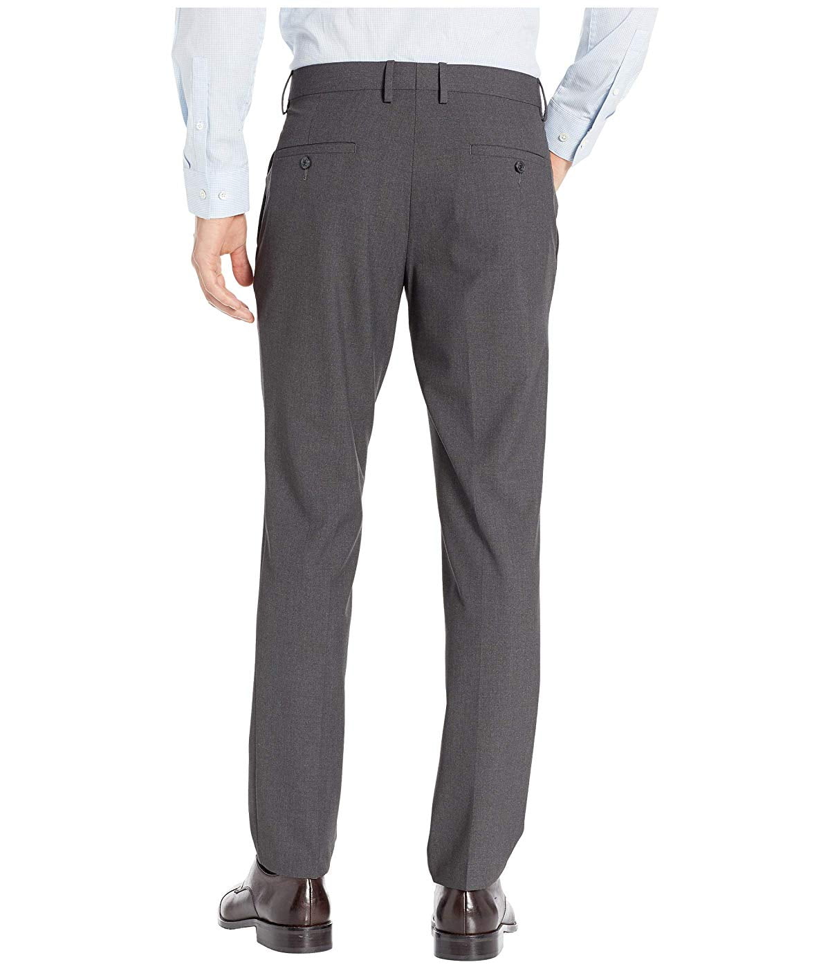 Kenneth Cole REACTION Men's 4-Way Stretch Solid Gab Slim Fit Dress Pant 