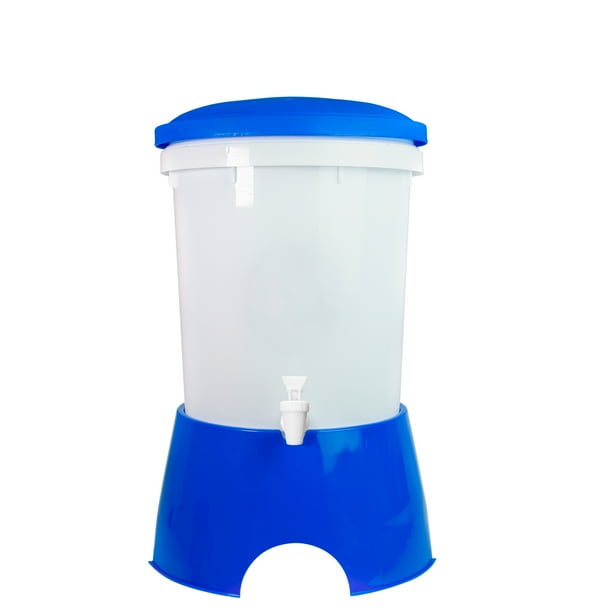 Purificador de Agua Ecofiltro Dispensador 20L Color Azul Obscuro Ecológico con Carbón Activado