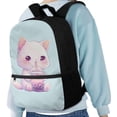 thumbnail image 4 of Yuyamidu Cute Cat Backpack for Girls Bookbag Age 4-6 Blue Book Bags for School, Primary School Bag Kids Adorable Book Bags with Side Mesh Pockets Elementary Backpacks, 4 of 6