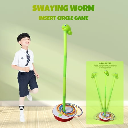 Swaying Worm Insert Circle Game 3 Feet Wriggling Worm Kids Families Playing Game 19pcs