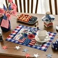 thumbnail image 3 of Sm:)e Buffalo Plaid Flower Vase 4th of July Placemats Set of 4 12x18 Inch, 3 of 7