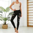 thumbnail image 2 of Women's Leggings Football Graphic Print 4-Way Stretch Active Workout Pants for Running Casual, 2 of 6