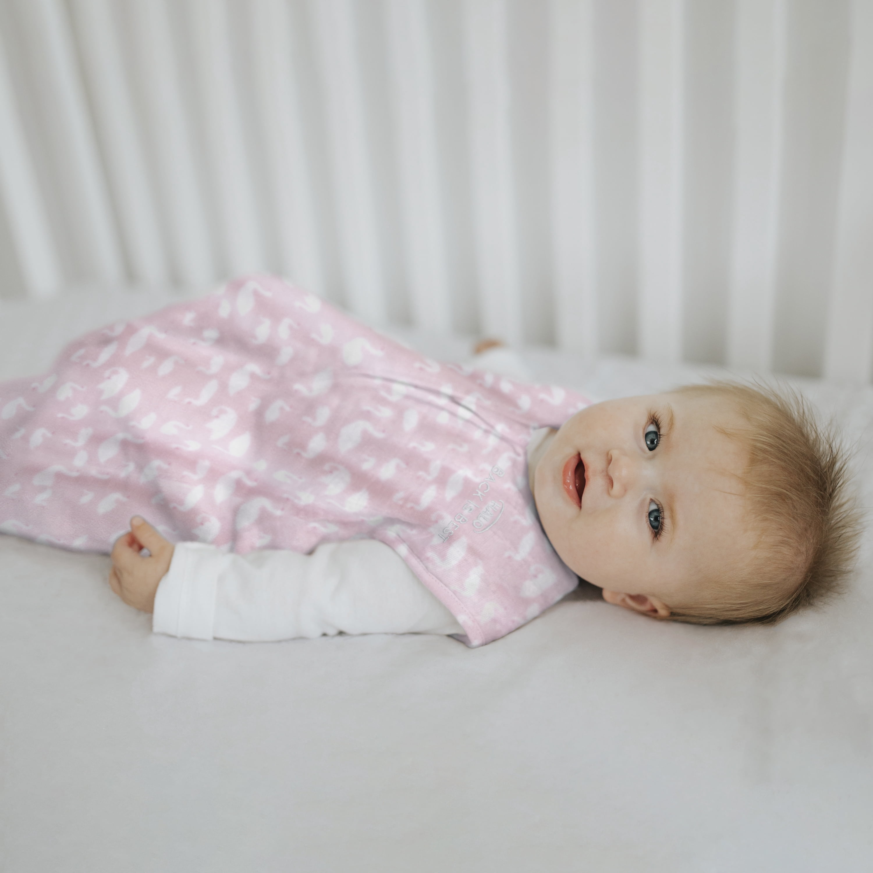 Halo◦ SleepSack◦Wearable Blanket, Micro-Fleece, Swans, Toddler Girls, Large, 12-18 Months