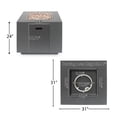thumbnail image 6 of E-Western 33-Inch Outdoor Iron Square Propane Fire Pit Brushed Brown 50 000 BTU with Built-in Tank Space for Garden & Outdoor Heating, 6 of 15