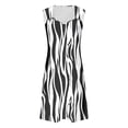 thumbnail image 6 of Women's Fashion Casual Metal Buckle Print Spaghetti Strap Casual Dress White XL, 6 of 6