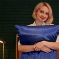 thumbnail image 2 of Auchen Satin Pillow Case, 2 Pack Satin Queen Silky Pillowcase for Hair and Skin, Satin Pillowcase Set of 2-King Size (20"x36")Dark Blue, 2 of 9