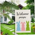 thumbnail image 4 of bienvenida bandera de pascua Impresión a doble cara 12 × 18 pulgadas Banners verticales de conejito TUNC Sencillez, 4 of 5