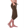 thumbnail image 2 of Capri Pants for Women Spring 2026 Drawstring Elastic High Waist Pants with Pocket Yoga Workout Cropped Joggers Ladies Comfy Plus Size 2026 Trendy Outfits Lightweight Cute Fashion Dressy Clothes Brown, 2 of 6