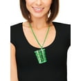 thumbnail image 2 of Way To Celebrate St. Patrick's Day Green Beaded Necklace with Shot Glass, 2 of 4