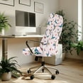 thumbnail image 3 of FKELYI Hummingbird Pink Love Print Office Chair Cover Computer Chair Covers Removable Chair Protector Slipcover Stretch Fabric Boss Chair Covers for Home Office, Large, 3 of 6