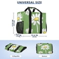 thumbnail image 3 of Large Hand-Held Storage Bag Kitchen Reusable Grocery Bags， Travel Tote Bags， Waterproof Tote，Laundry Bag，Beach Bag， Pool Bag Green Chrysanthemum, 3 of 8