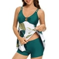 thumbnail image 3 of BIKINX Women's Plus Size Swimsuits Tankini Bathing Suits for Women Tummy Control Swim Dress Two Piece Swimwear with Shorts, 3 of 6