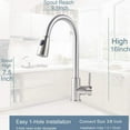 thumbnail image 4 of Kitchen Faucet, Stainless Steel Kitchen Sink Faucets with Pull Down Sprayer Without Deck Plate, 4 of 7