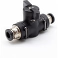 thumbnail image 1 of Conector neumático, conector neumático recto, diámetro de manguera conectable de 6 mm, válvula manual neumática que puede controlar el fluido abierto y cerrado kaili Sencillez, 1 of 5