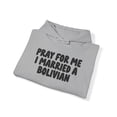 thumbnail image 4 of Bolivian Bolivia Wedding Wife Husband Hoodie, Gifts, Hooded Sweatshirt, 4 of 4