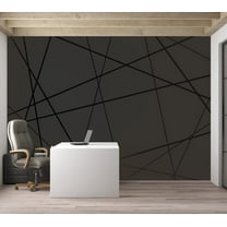 Tiptophomedecor Abstract Wallpaper Wall Mural - Dark Intersection
